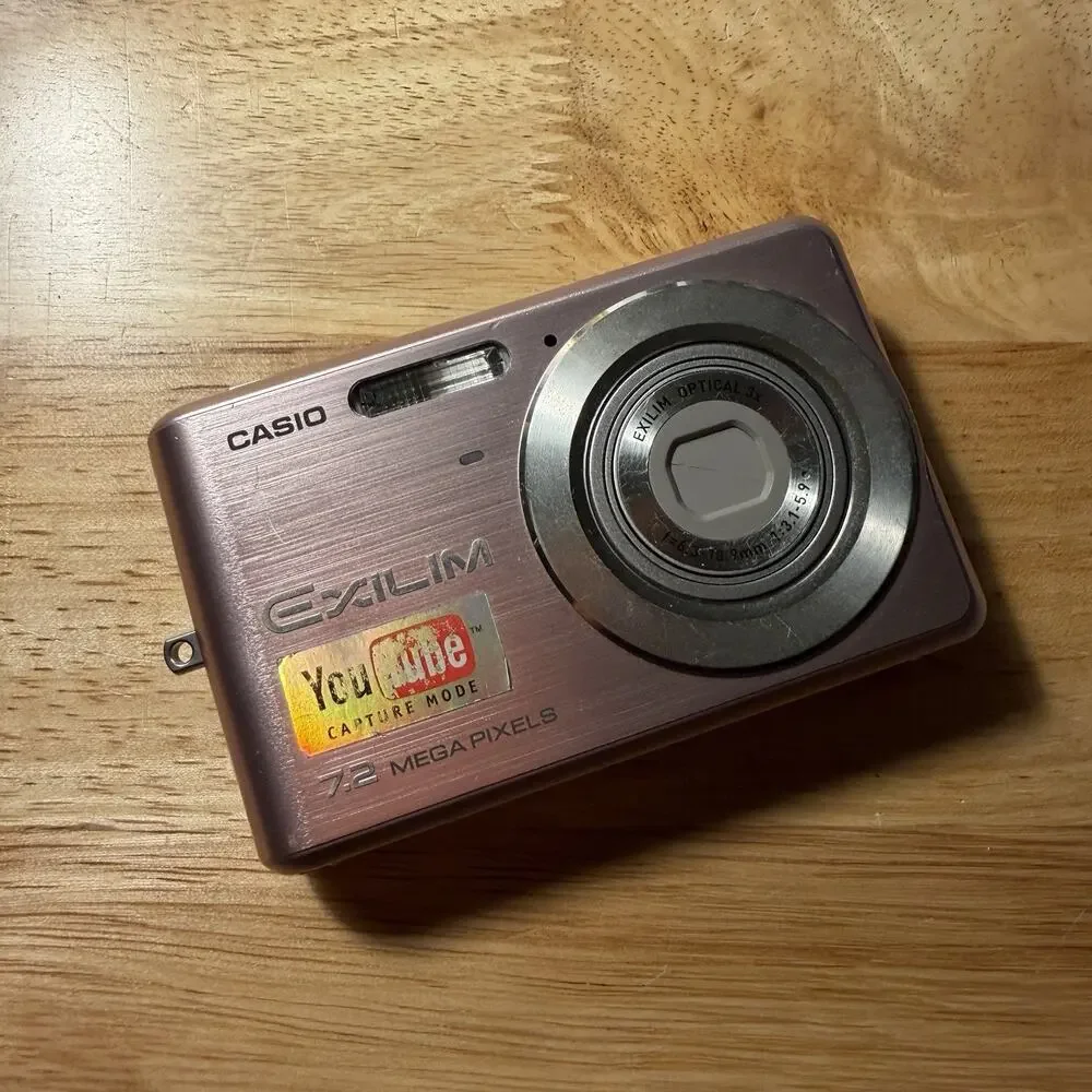 Parts or Repair Casio Exilim EX-Z77 7.2MP Digital Camera PINK Lens Error no Batt
